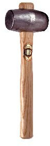 THOR - Martello in piombo, rotondo, Ø x L, 35 x 107 mm, 1.500 g, con manico in legno