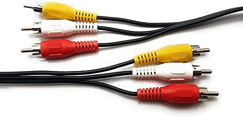 MainCore 2m Long 3 x Phono Male To 3 x Phono Male Cable Audio Composite Video RCA Lead (Available in 0.15m, 0.25m, 0.50m, 1m, 2m, 3m, 5m, 7m, 10m, 15m, 20m, 25m) (2m)