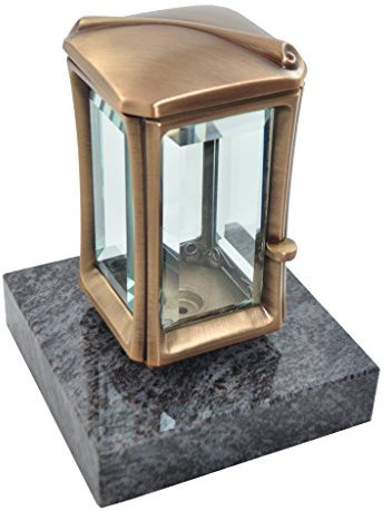 Kunst-Art-Köhl Grablaterne 9468/19 Aus Messing montiert auf einem Sockel aus Granit (Orion)