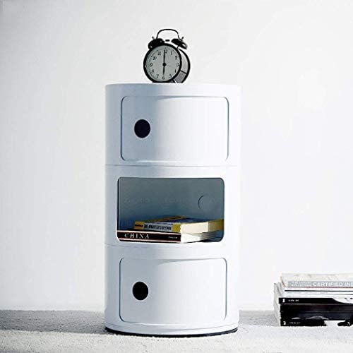 Costello Curvaso 2 3 4 5 WHITE DRAWER BEDSIDE SIDE END CABINET MODERN FURNITURE CONTAINER (3 TIER)