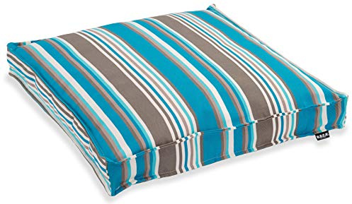H.O.C.K. Yucatan Outdoor Sitzkissen CLOU Stuhlkissen für den Garten, wasserabweisend/lichtecht (6-7) (50x50x5cm, Aqua - Blue)