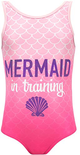 Harry Bear Costume da Bagno per Ragazze Sirena Rosa 9-10 Anni