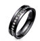 Paula & Fritz® Ring Damen Schwarz Zirkonia Klar Titan Grade 23 Größe 67 (21,3) 6-mm breit Partnerring Ehering Verlobungsring Memoire-Ring Damenring