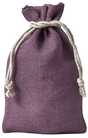 | 5 Jutesäckchen - 30x20 cm - 100% Jute, Geschenkbeutel, Dekoration, Aufbewahrung, Winter-Topfschutz (Heide)