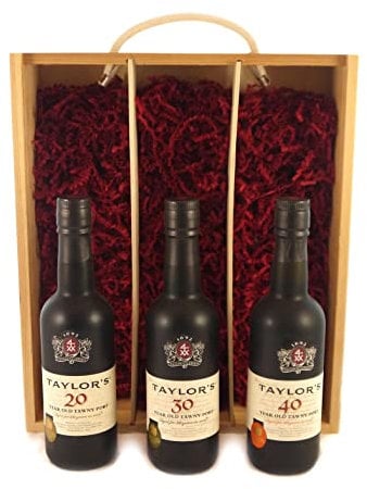 Taylor's 90 years of Port 1935 37.5cl presented in a triple wooden box (three bottles) 3 x 375ml.