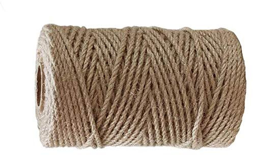 RENSHENKTO Geflochtenes Hanfseil aus Jute für Bastelarbeiten, Floristik, Geschenke