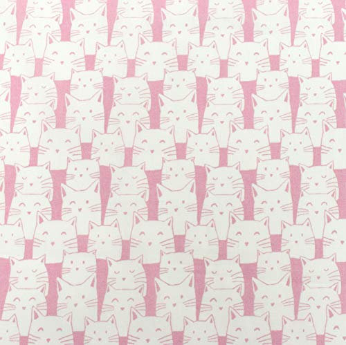 MAGAM-Stoffe Kitty Katze Baumwollstoff Oeko-Tex Meterware Coupon (Stück: 100x140cm)