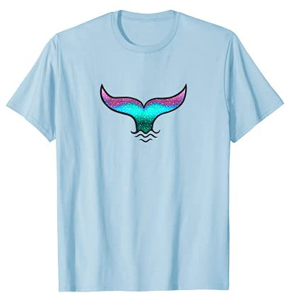 Meerjungfrau Schwanz Wal Flosse Wassermann Fischschwanz Fisch Wellen T-Shirt T-Shirt