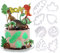 NIWWIN 8 pezzi taglio biscotto foglia tropicale, set di taglio fudge foglia di palma hawaiana per pasta di gomma, biscotti, zucchero, decorazione della torta.
