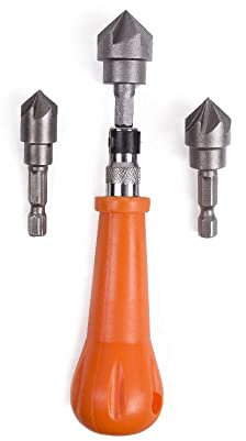 BENSON Handsenker Entgrater Senker Set 12 16 19 mm für Holz NE-Metalle 1/4'