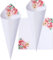 50 STK Hochzeit Konfetti-Zapfen,Papier,Konfetti 50 Coni Portariso per Matrimonio + Biadesivo