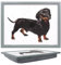 Tamersgifts Cushioned Laptrays Lap Tray TV Dinner Bean Bag Padded Cushion Gift (Dachshund Laptray)