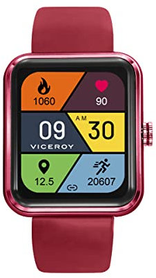 Viceroy Reloj Smart Pro 3.0 Aluminio en Rojo. Reloj Inteligente IP67. Smartwatch Unisex