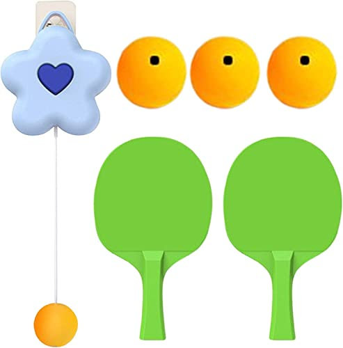 Indoor Hanging Table Tennis Trainer Portable Set, Kreatives Tischtennistrainer Set, Hänge-Tischtennis-Trainer-Set, Hängendes Tischtennis Trainingsgerät Für Kinder, Anfänger etc (Blau)