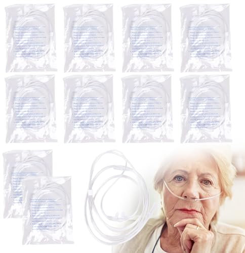 Nizirioo 10 Piezas Cánula De Oxígeno Cánula Nasal, Tubo De Oxígeno Para Terapia Tubos De Oxígeno Transparentes Para Terapia Respiratoria De Máquina De Oxígeno Hospital Hogar Pacientes Ancianos