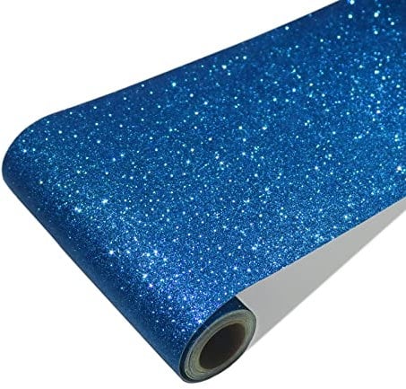 CRE8TIVE Blau Glitzer Tapete Selbstklebend Möbelfolie Spiegel Tapete Schlafzimmer Schrankfolien Selbstklebend Weihnachtsdekoration Glitzer Tapeten Verpackung Vinyltapete Möbelaufkleber 20cm x 200cm