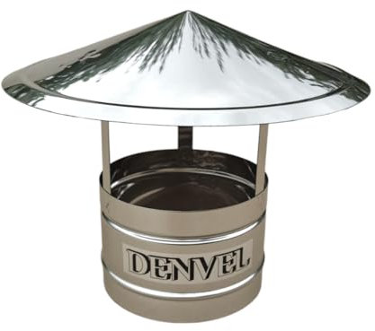 Regenhaube Schornstein, Schornsteinabdeckung, Edelstahl Schornstein Rauchrohr Kaminaufsatz, Schornsteinaufsatz, Kaminhaube, Kaminh (120 mm)