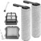 DianSung Spazzole Rullo + filtro Parti di ricambio per Tineco Floor One S5, S5 Pro, S5 Pro 2 aspirapolvere per liquidi e asciutti, set di accessori 2 Rulli per spazzole + 2 Filtri
