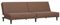 vidaXL Schlafsofa 2-Sitzer, Schlafcouch für Wohnzimmer Heimkino Büro, Gästebett mit Holzrahmen, Sofabett Tagesbett Couch Sofa Ausziehbar, Braun Kunstleder