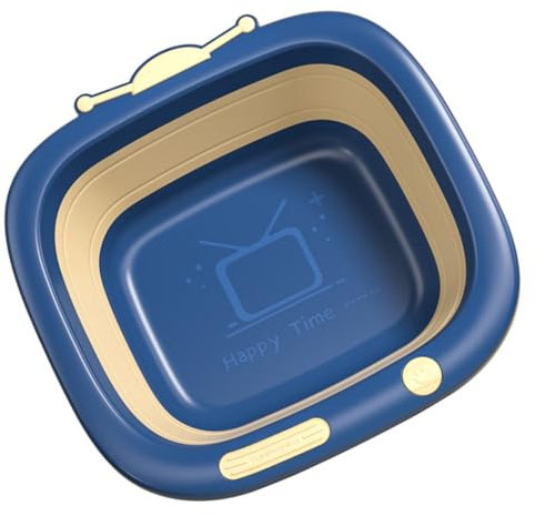 Cabilock 1Stk Faltbares Waschbecken Babybadewanne waschbecken für kinder Badewanne für Neugeborene Kolbenreinigungsbecken Fußwanne Kunststoffwanne Klappbares Babywaschbecken Karikatur Spa