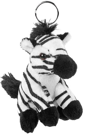 Wild Republic Clips Zebra, Plüschtier, 8 cm, Kuscheltier, Füllung besteht aus gesponnenen recycelten Wasserflaschen