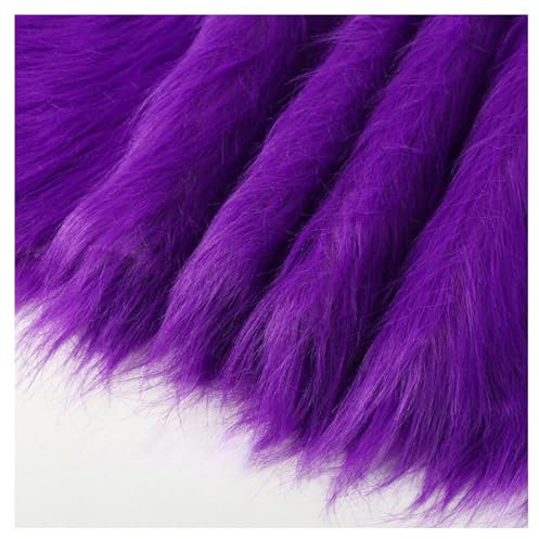 Kunstfell Zum Basteln, Kunstfell Meterware, Fellimitat Meterware Fellstoff Kunstfell Plüschstoff Fellimitat Quadratischer Aufnäher Zum Kunstfell Meterware Kunstfell Basteln (deep purple,5*180)