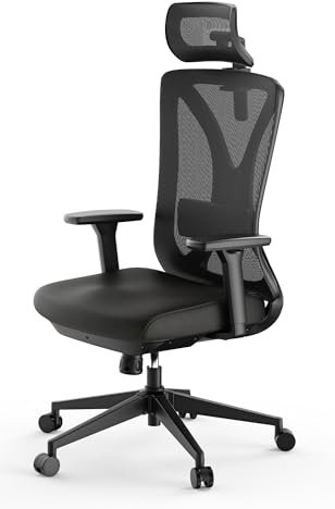 Ergolutions® Bürodrehstuhl VITA MESH - ergonomischer Bürostuhl, Mesh-Rückenlehne, verstellbare Kopfstütze, 3D Armlehnen, Lumbalstütze, Synchronmechanik, atmungsaktiv, für Homeoffice und Büro