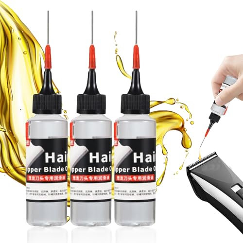 YANINEE 3 Stück Rasierer Öl, Haarschneidemaschine Öl, Rostschutz Geruchloses und Reibungsminderndes Trimmeröl (60ML)