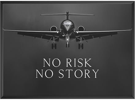 MJ-Graphics® Motivationsbilder Flugzeug Bilder Büro, A4 Bild Büro Motivation Privatejet Motivationsbilder Mood Poster Luxus Life Style, Motivation Bild Affirmationen Büro, Kleiderraum Bild ohne Rahmen