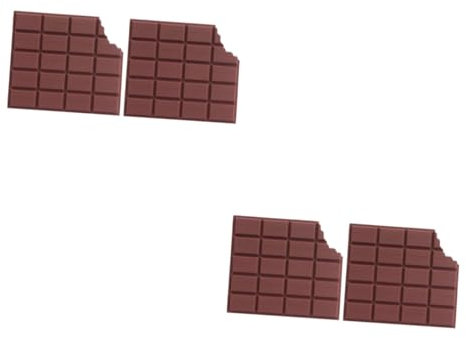 HOODANCOS 4 Stück Notizbuch mit Klebedeckel chocolate mold pocket notebook Schokoladen-Notizbuch Geschenkidee Neuheitsnotiz Notizbuch im Taschenformat Mini-Notizblock Binderinge Notizblöcke