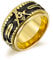 TYMONT Freimaurer Herren Rotierender Ring Freimaurer Quadrat Und Kompass Symbol Freimaurer Schmuck Zubehör Herren Edelstahl Freimaurer Ring,Gold,9