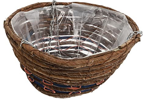 ULDIGI 1stück Hängender Blumenkorb Aus Weide Halbrunde Form Dekorativer Wandkorb Für Blumen Und Pflanzen Vielseitiger Aufbewahrungskorb Für Wohnzimmer Und Garten Handgefertigt