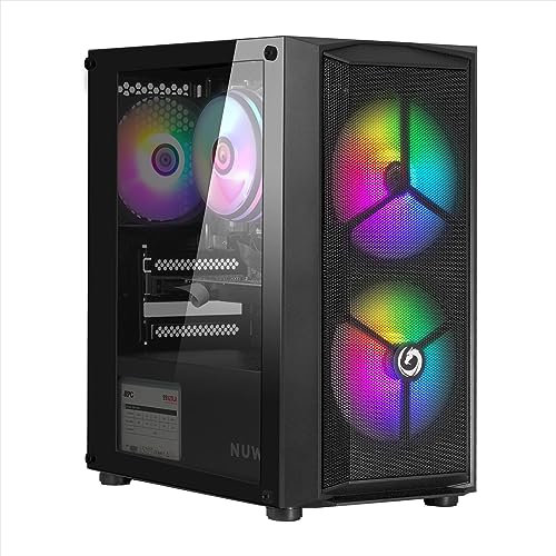 Nuwo Pc Gaming Fisso i5 Cpu fino a 3.8GHz, Ram 16GB, RX 550 4GB, SSD 480GB, WiFi USB Incluso, Windows 11 Pro, Computer PC Desktop Home Office Gaming - EndGame