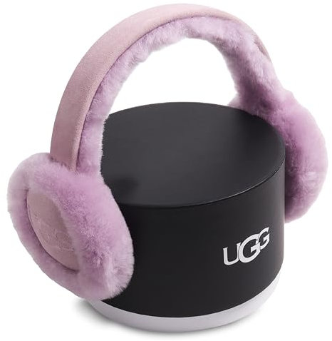 UGG Wasserabweisende Damen-Ohrenschützer aus Schaffell mit gesticktem Logo, Ashen Rose, Einheitsgröße, Ashen Rose, Einheitsgröße