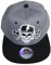 beybey Snapback Cap mit Skull Totenkopf Muster Cooles Design für einen tolles Aussehen (TRPPL grau)