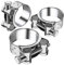 Editbar 304 Edelstahl Gelenkbolzenschelle 40-43mm - 3er Set Auspuffschelle, Schlauchschellen, Motorrad Auspuff Schellen, Rohrschellen, für Schlauchbefestigung, Öl, Gas und Wasserleitungen Befestigung