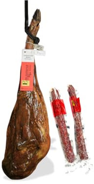 8,5 à 9 kg, jambon ibérique de salamanca « EMJAMESA », processus 100 % naturels, bovins et fermes propres, avec charcuterie ibérique de Bellota (saucisse et saucisson)