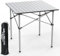 Portable Aluminium Camping Table, Lightweight Outdoor Table Folding Steel Frame with Roll Up Top Carry Bag, Compact Stable Foldable for Garden, Beach, Camping Hiking,Picnic (70 x 70 x 70cm)