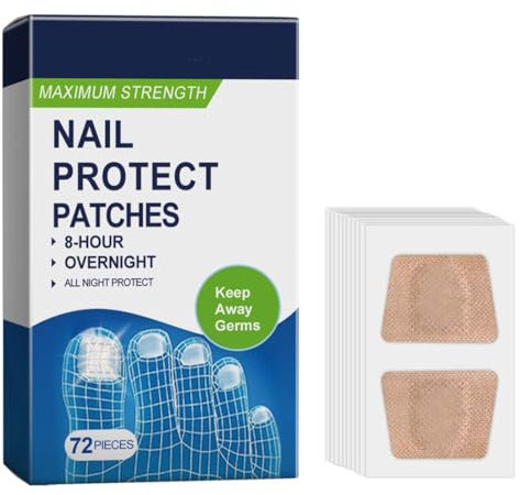 IKOPFLN 72 Pièces Mycose Pied,Mycose Ongles des Pieds,Patchs de Réparation des Ongles des Orteils,Patch Correcteur D'ongles D'orteils,Utilisé pour Traitement Fongique Des Ongles Des Orteils