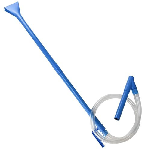 Pool Vacuum for Upper Ground Pool - Portable Cleaning Rod, Lightweight Skimmer Unit | Handheld Jets Brush Nozzle, Non-Electric Waste Collector with Bag for Small Swimming Zones, Tub, Exterior