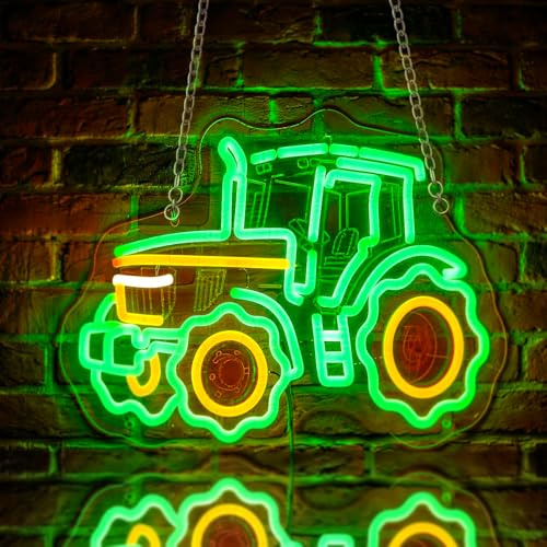 Traktor Neon-Schild, Traktor Geschenke, LED Wanddekoration mit USB-Stromversorgung, dimmbare Lampe, Kinderzimmer-Dekoration für Jungen Mädchen zu Weihnachten Geburtstag Feiertagen