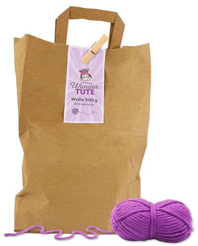 Frida's Wollhaus Wundertüte 500 g Wolle Markenqualität Neuware Wollpaket Mischpaket Überraschung Garn Stricken Häkeln
