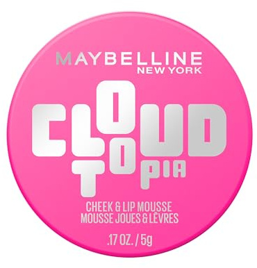Maybelline Blush & Lip Mousse, Cloudtopia, Up to 14H Wear, Pink Daydream | For Up To 14 Hour Colour, Resists Sweat, Transfer Resistant, Crease Proof, Cheek and Lip Mousse