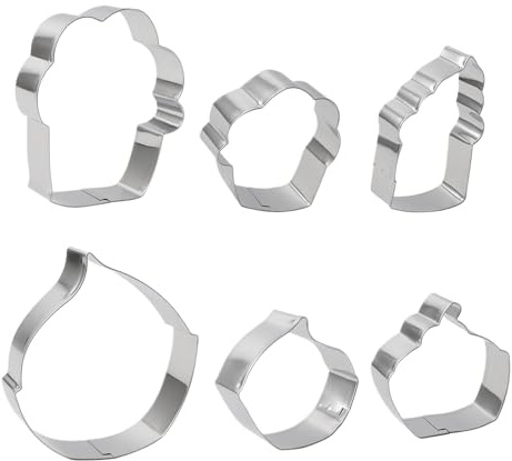 Jubilofex Emporte-pièce en forme de cornet de crème glacée, emporte-pièce en acier inoxydable, gadget de cuisine professionnel pour dessert, collation, biscuits, vacances, célébration, mariage