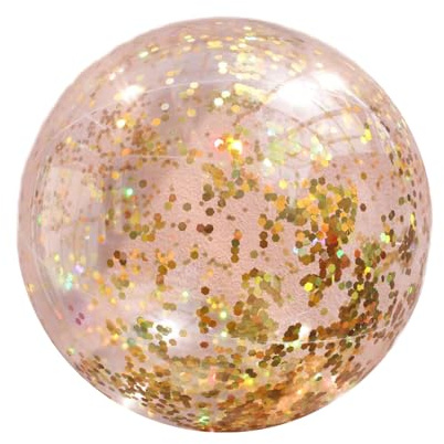 PVC-Beachball Mit Konfetti Aufblasbarer Pool-Spielball 40cm (16 Zoll) Inkl. Pumpe Sommer-Spielzeug Für Kinder & Erwachsene Für, Pool, Gartenparty