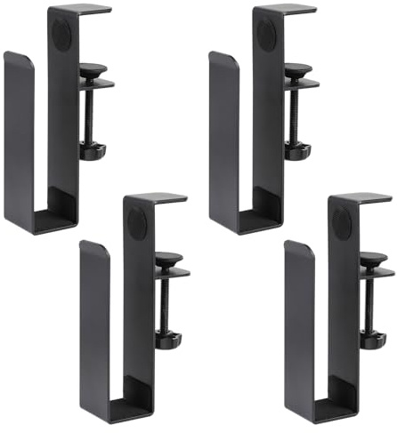 CPROSP 2 Paire Rangement Latéral de Bureau, Organiseur de Bureau pour Ordinateurs Portables, Tablettes, Clavier, Livre, Intérieur en Silicone Anti-Rayures, pour Refroidissement