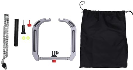KELFEEAO Underwater Diving Rig, Aluminum Alloy Underwater Diving Camera Stabilizer Rig Expandable Accessory Mounts for LED Light Video Recording