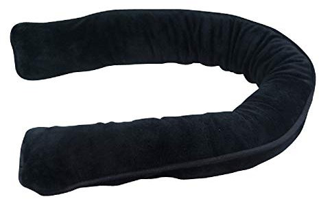 Viva-Haushaltswaren - 1 Stück Tür- / Fenster- Windstopper / Zugluftstopper aus Mikrofaser mit Beschwerung in der Farbe SCHWARZ - 86cm