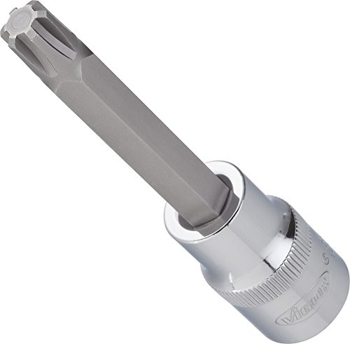 VIGOR Schraubendrehereinsatz, V2218, 1/2″, Innen Keilprofil Ribe-CV, SW M13 | Antrieb 1/2 Zoll (12,5 mm) Vierkant hohl, Abtrieb Innen Keilprofil Ribe-CV, Länge l2 100 mm, 150 g, Antrieb: 1/2″