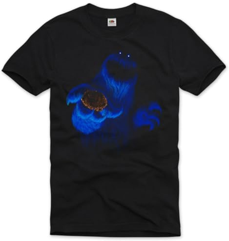 style3 Krümelmonster T-Shirt Herren keks Kekse Cookie Fun Ernie bert Monster, Größe:L